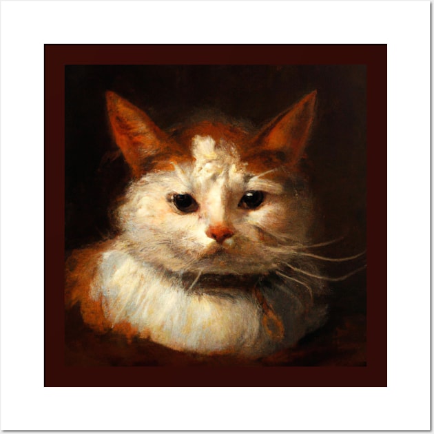 Painting of a Cat in the Style of Rembrandt Wall Art by Star Scrunch